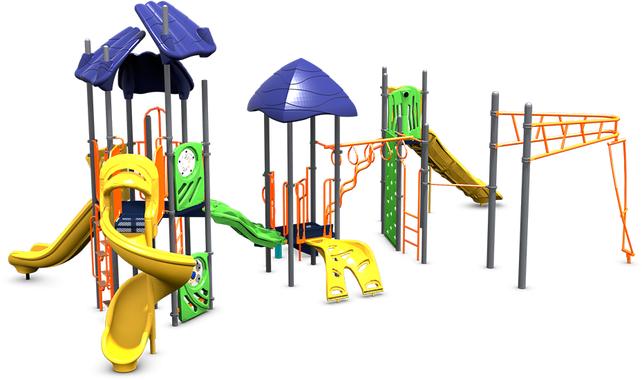 A Playground With Colorful Slides