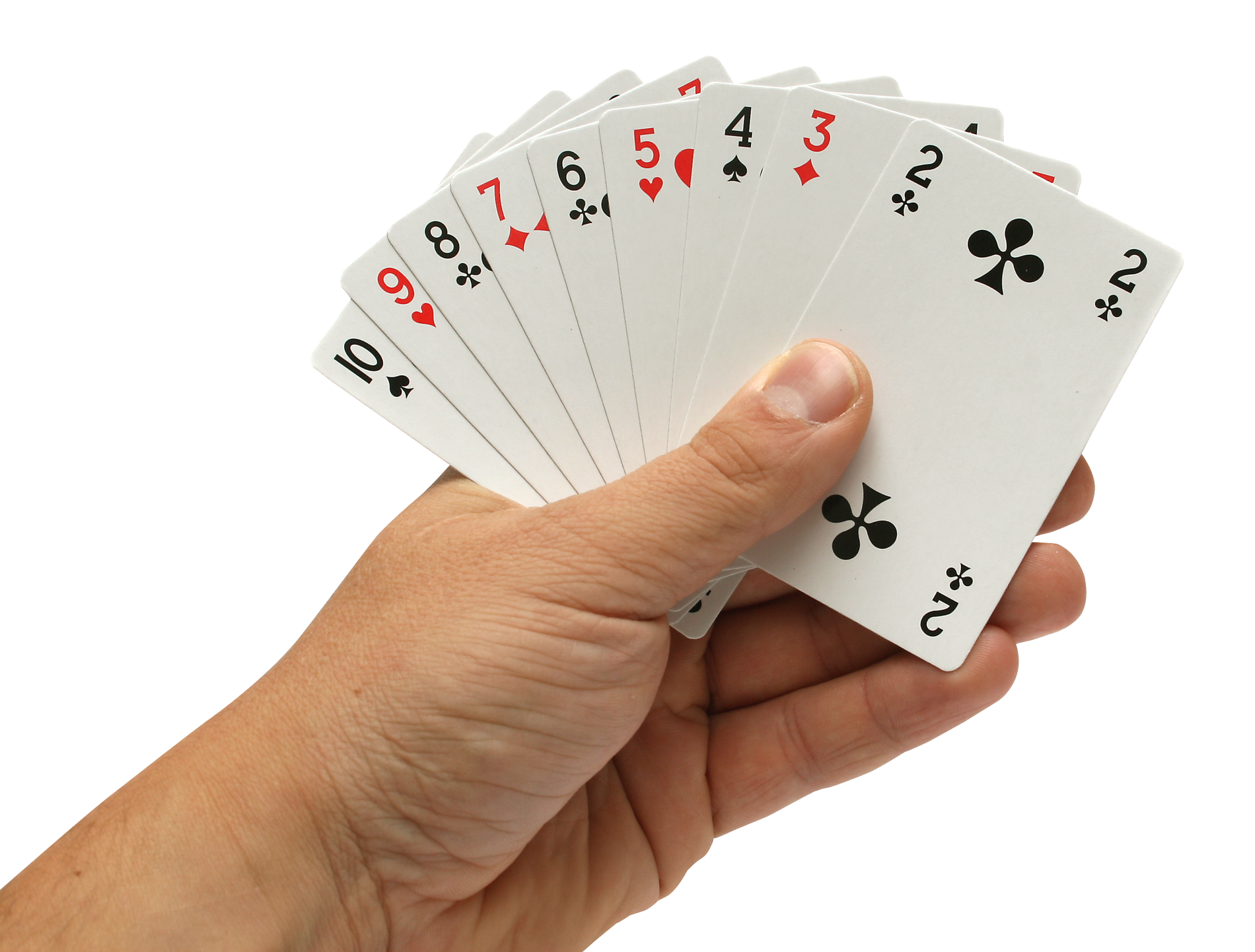 A Hand Holding Playing Cards