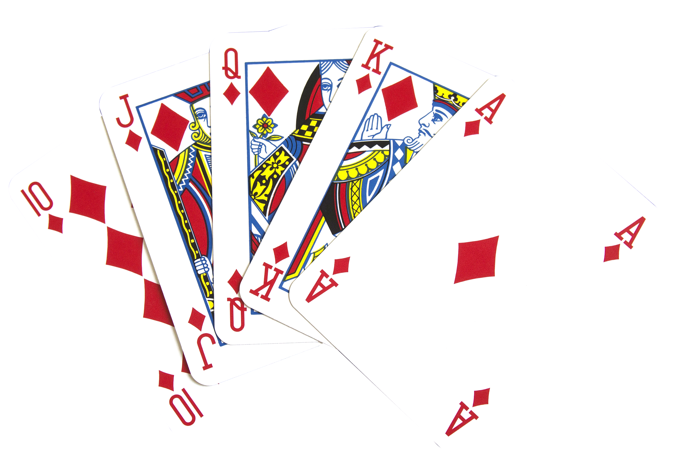 A Full House Of Diamonds Playing Cards