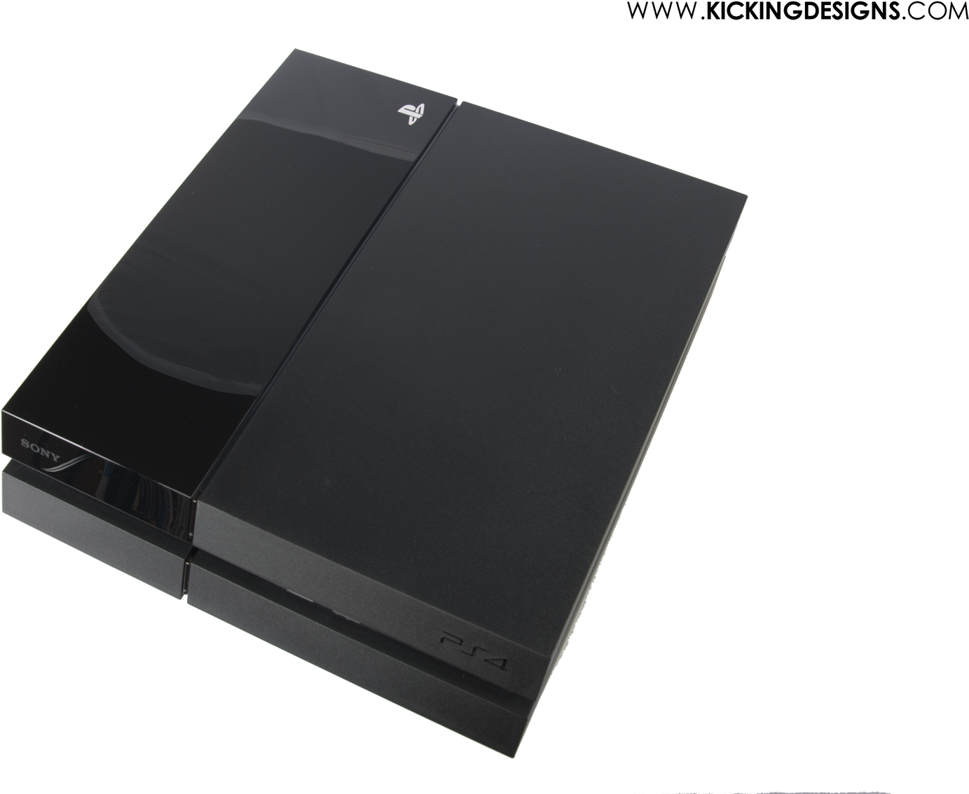 A Black Gaming Console With A Black Background