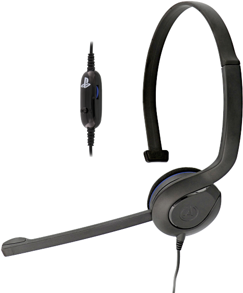 A Black Headphones With A Microphone