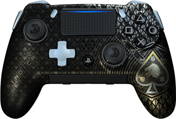 A Black And Silver Video Game Controller