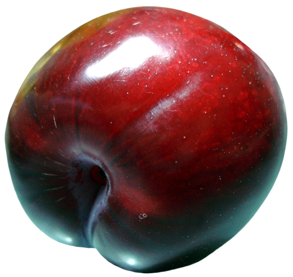 A Shiny Red Apple With A Black Background