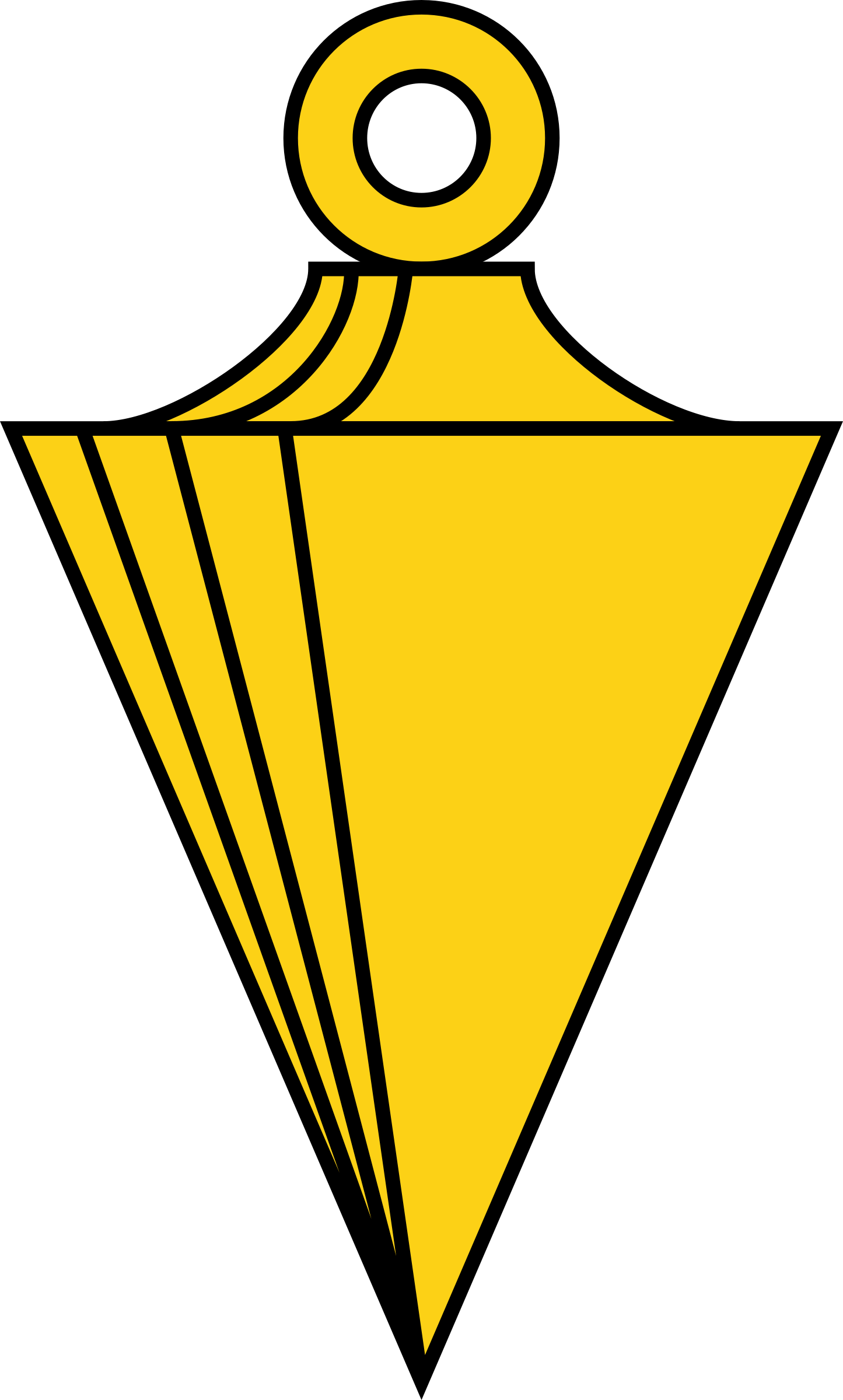 A Yellow Pyramid Shaped Object