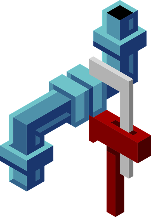 A Cartoon Of A Blue And Red Pipe