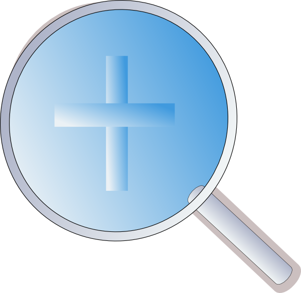 A Magnifying Glass With A Cross