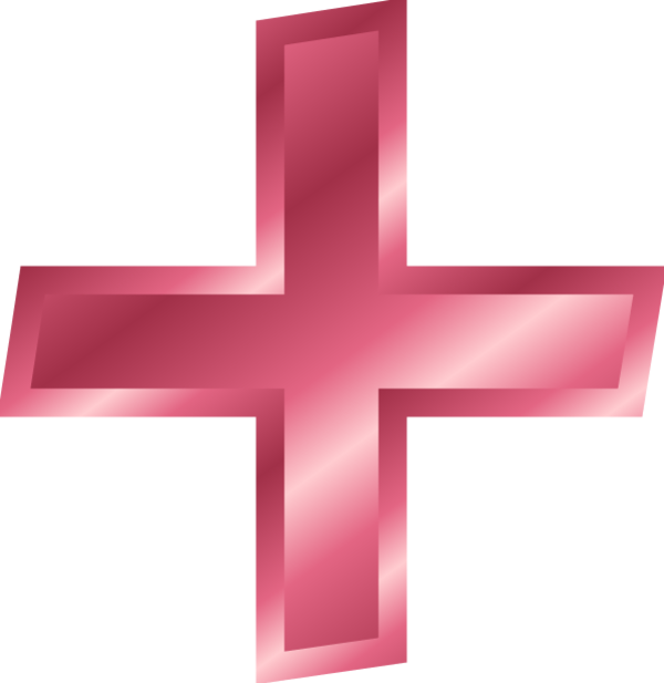 A Pink Cross On A Black Background