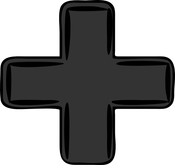 A Black Cross With A Black Background