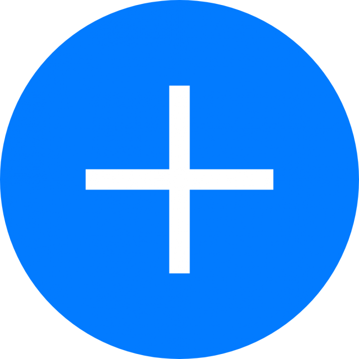 A Blue Circle With White Cross In It