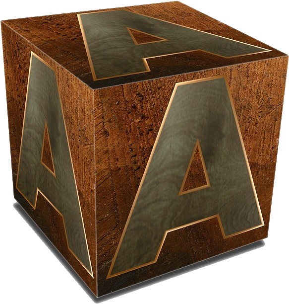 A Wooden Cube With Letters On It