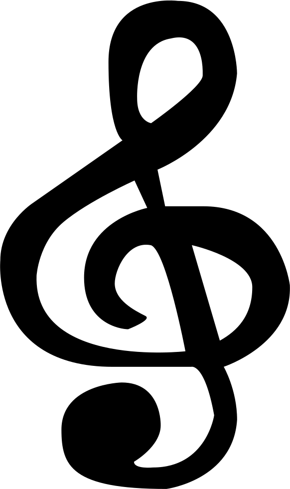 A Black And White Image Of A Treble Clef