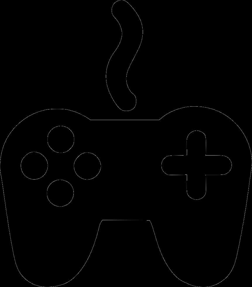 A Black And White Image Of A Game Controller
