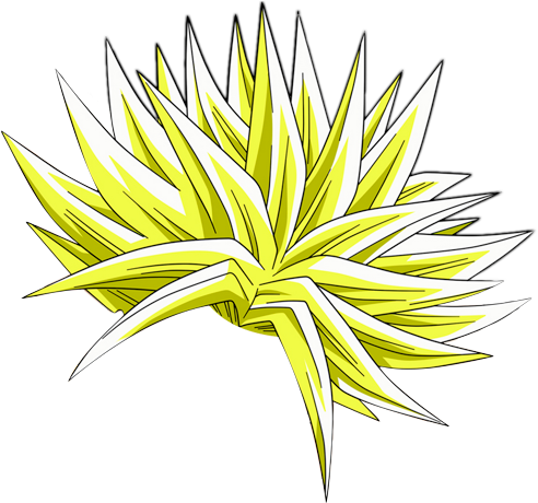 A Yellow And White Spiky Plant