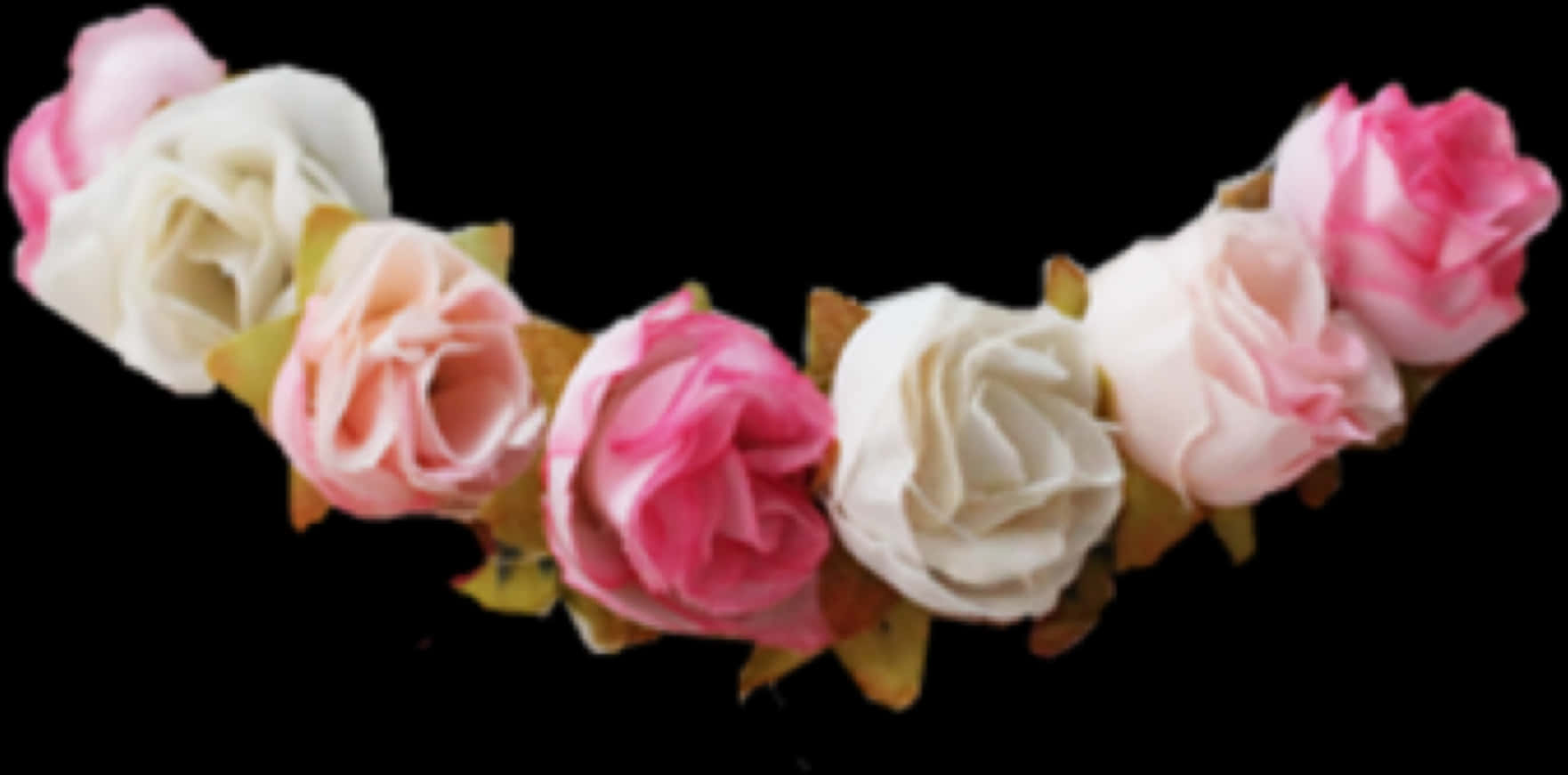 A Group Of Pink And White Roses