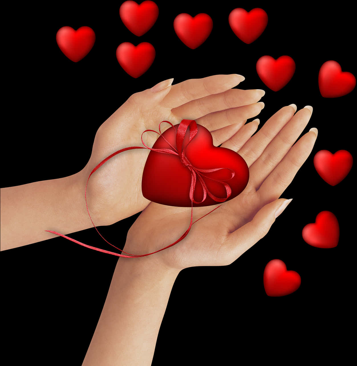 Palm Heart Images With Transparent Background