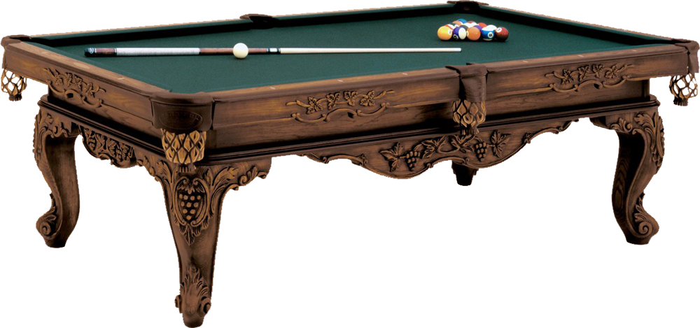 A Pool Table With Balls On It
