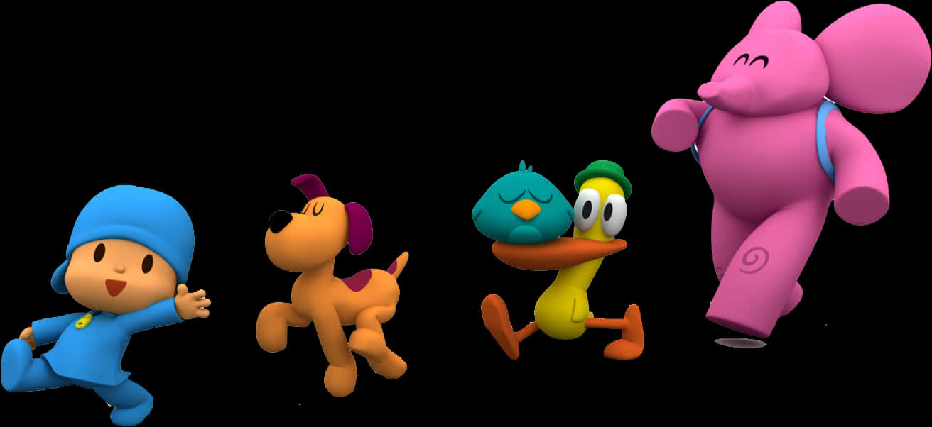 A Group Of Cartoon Toys