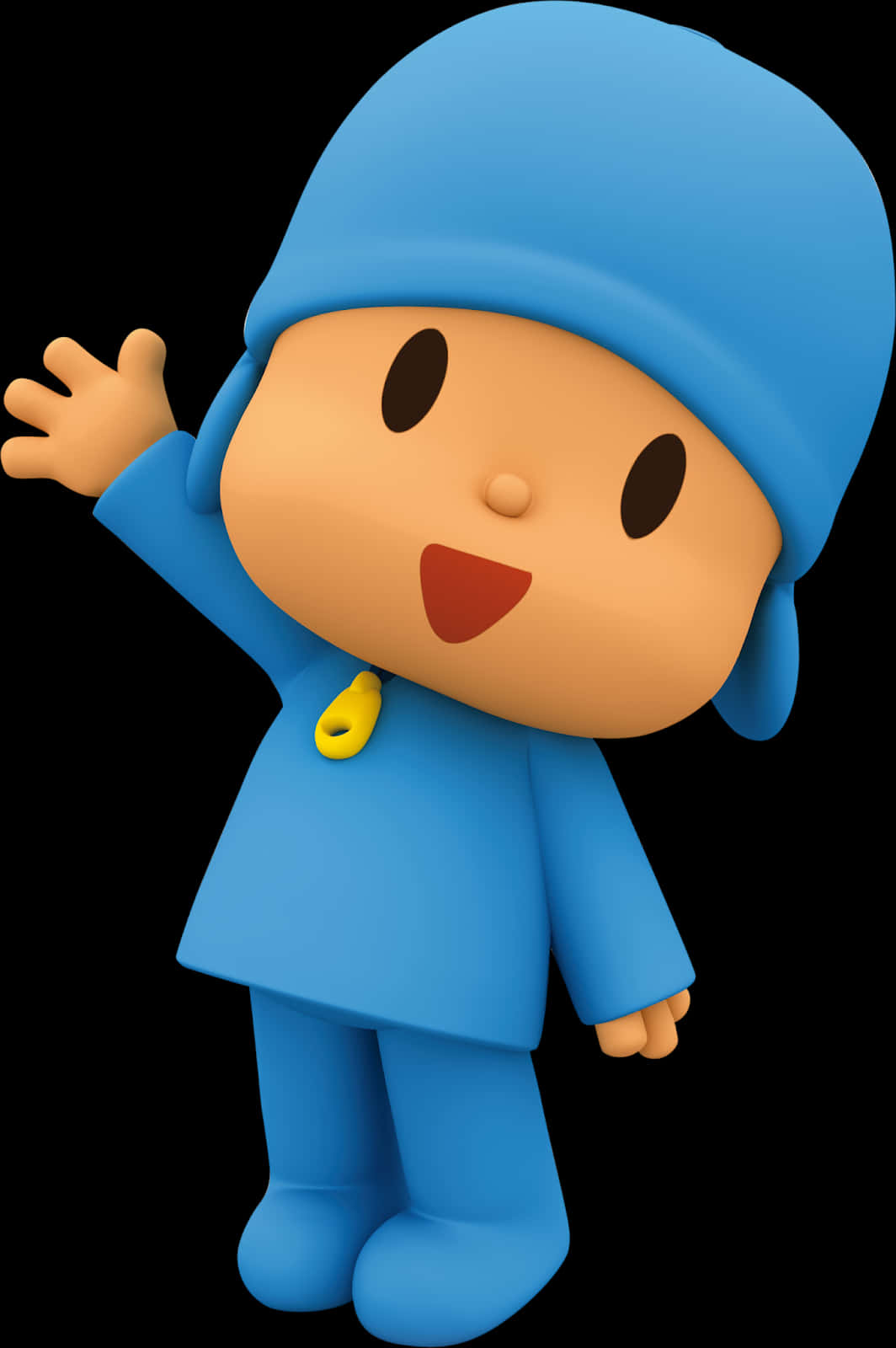 A Cartoon Character With A Blue Hat And Blue Hat
