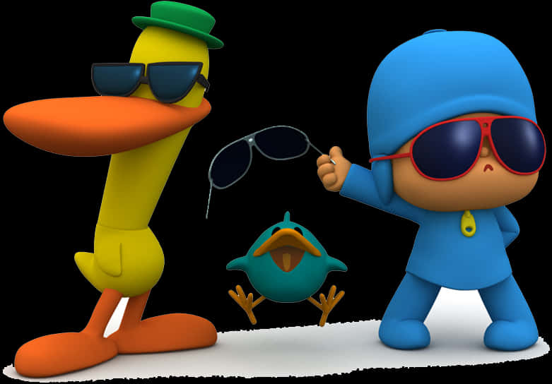 A Cartoon Characters With Sunglasses