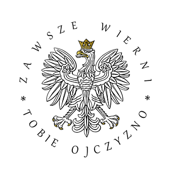 A White Eagle With A Crown On It