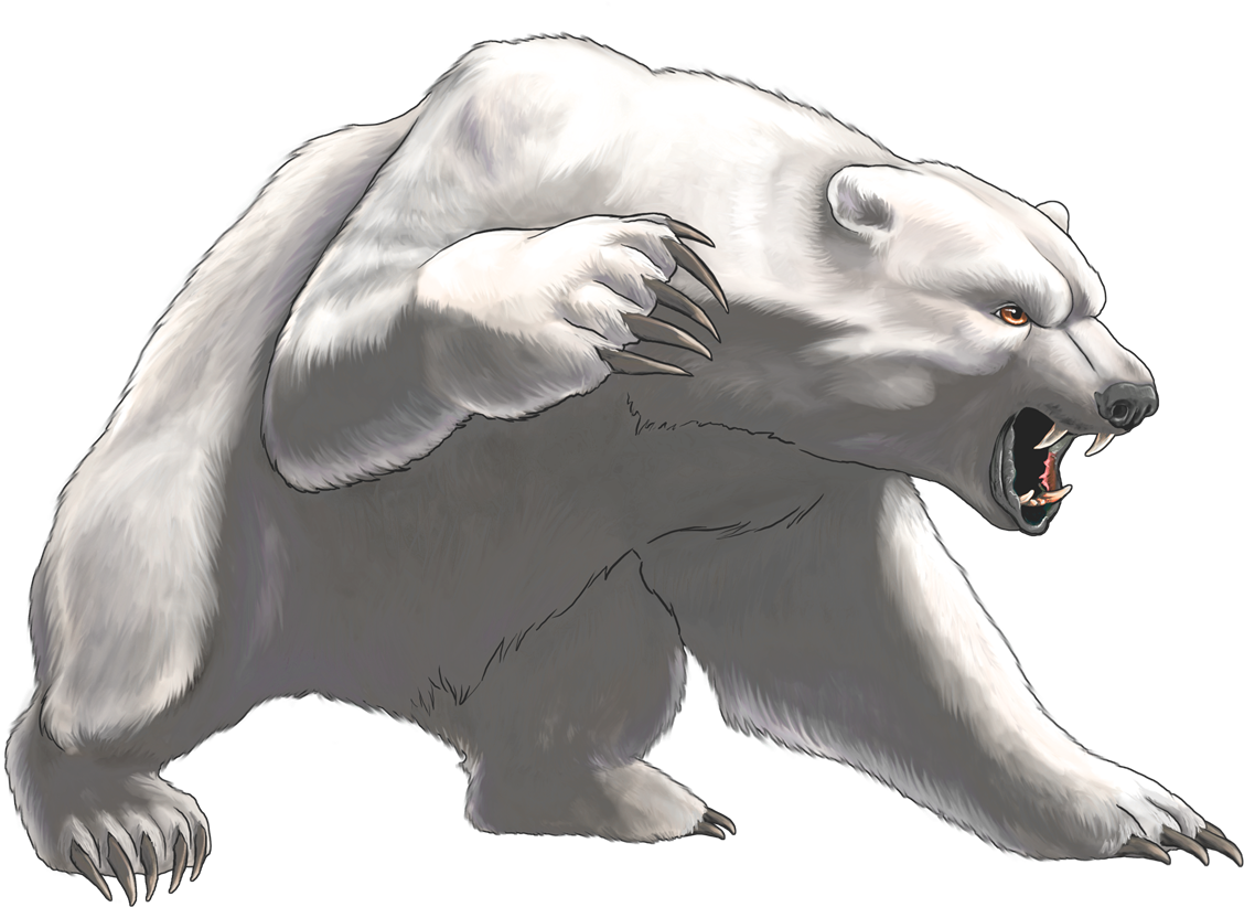A White Bear With Sharp Claws