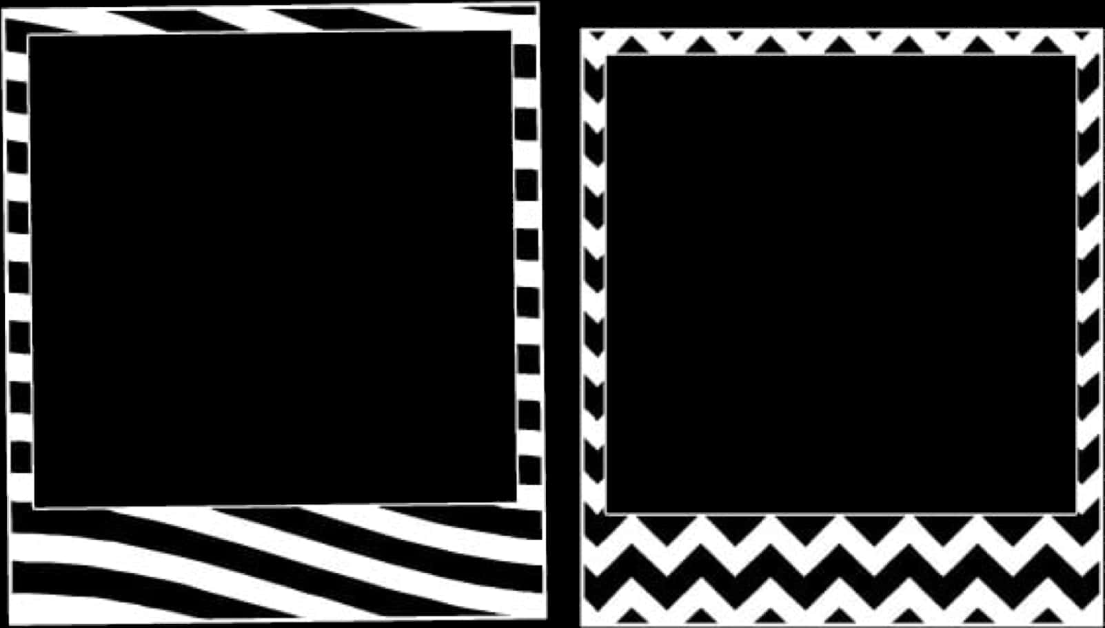 Polaroid Clipart Black Square Frame - Paper Motif For Kid Black White Clipart, Hd Png Download
