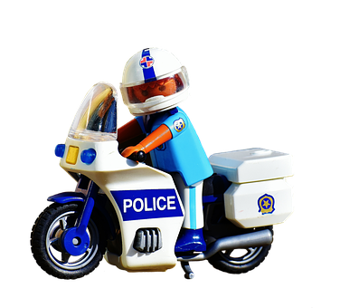 A Toy Figure On A Motorcycle