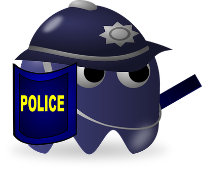A Cartoon Character With A Police Helmet