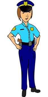 A Cartoon Of A Police Officer