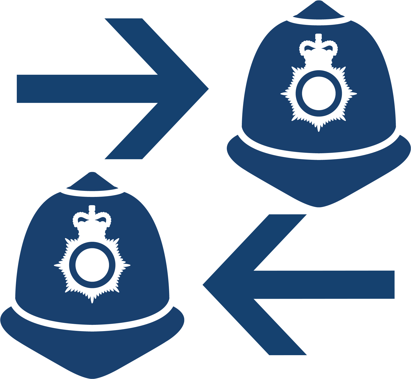 Blue Symbols Of A Police Officer
