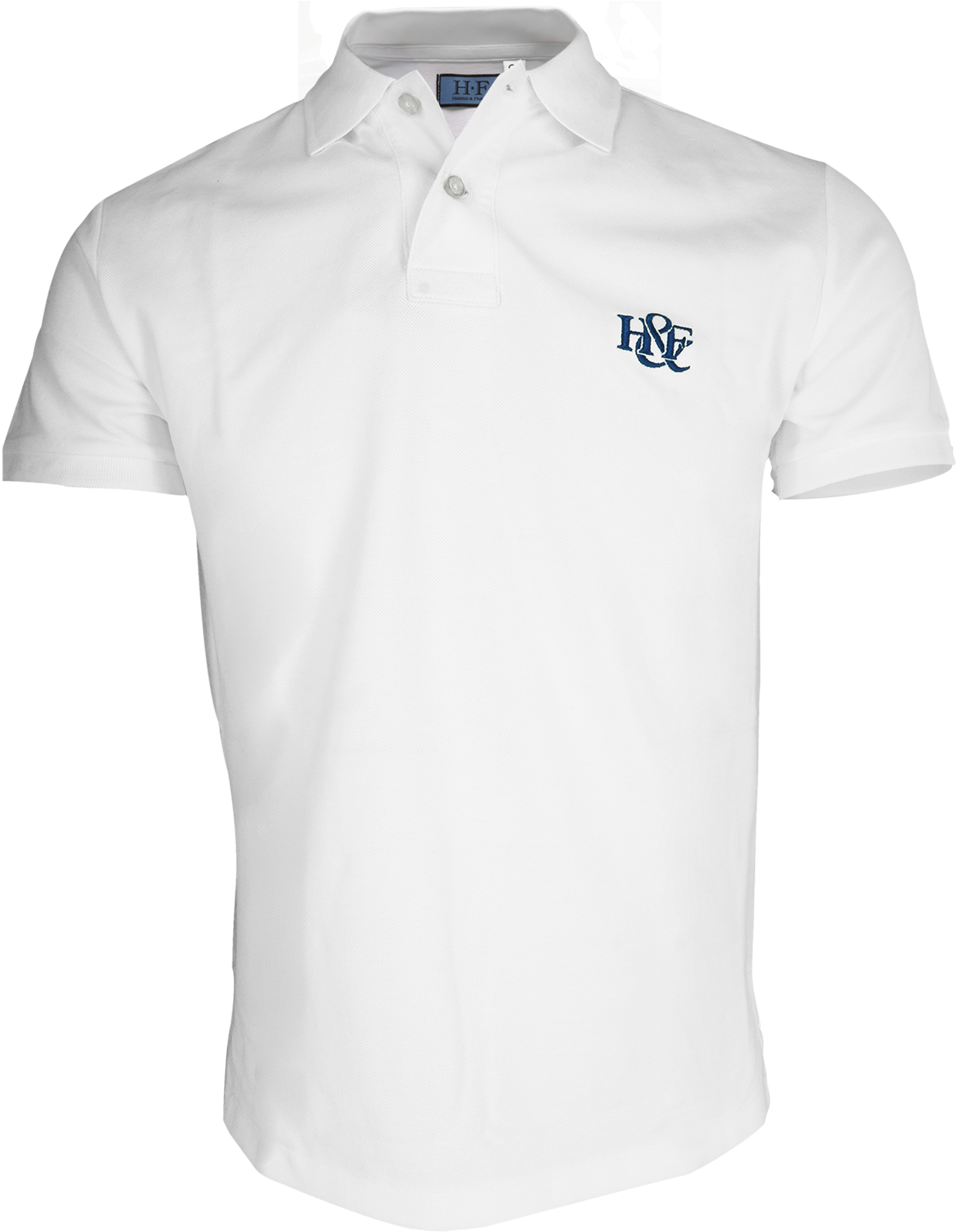 A White Polo Shirt With A Logo On It