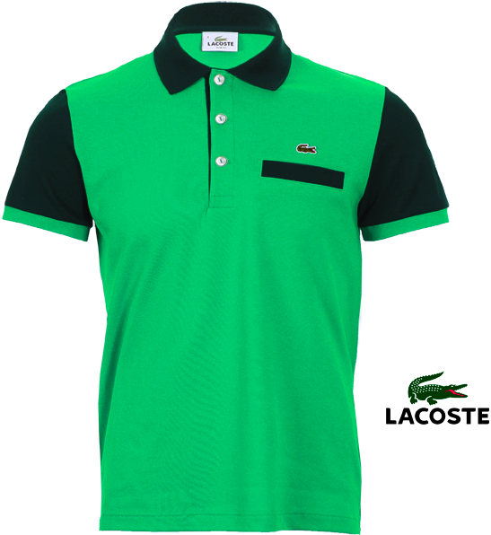 A Green And Black Polo Shirt