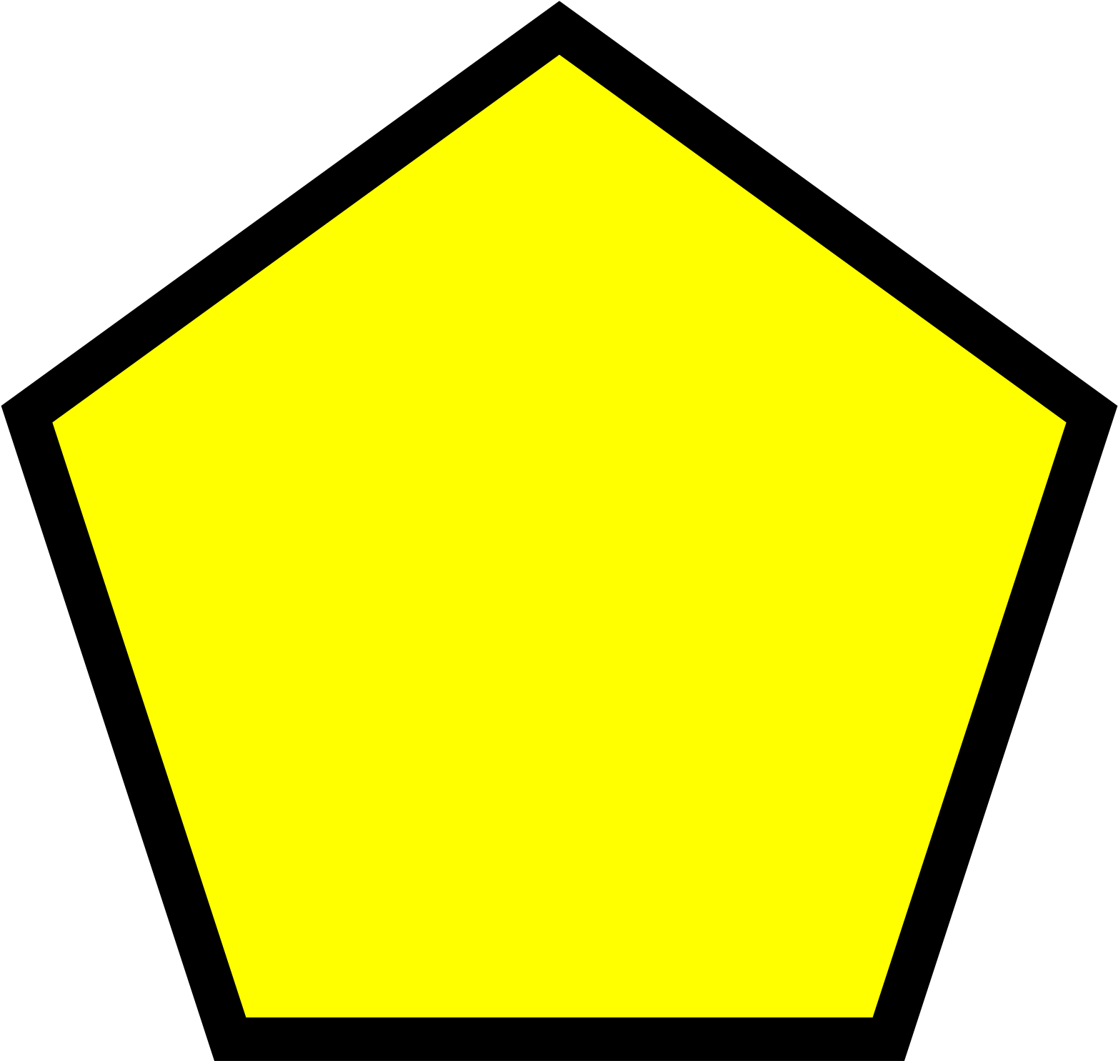A Yellow Hexagon On A Black Background