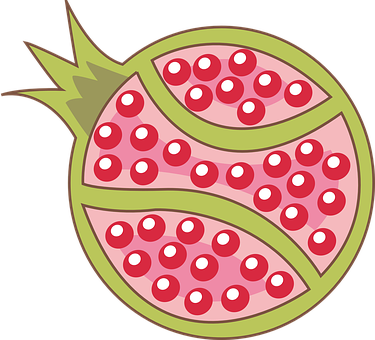 A Cartoon Of A Pomegranate