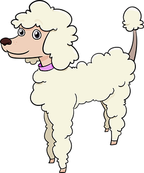A Cartoon Of A Poodle
