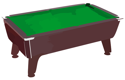 A Pool Table With Green Cover