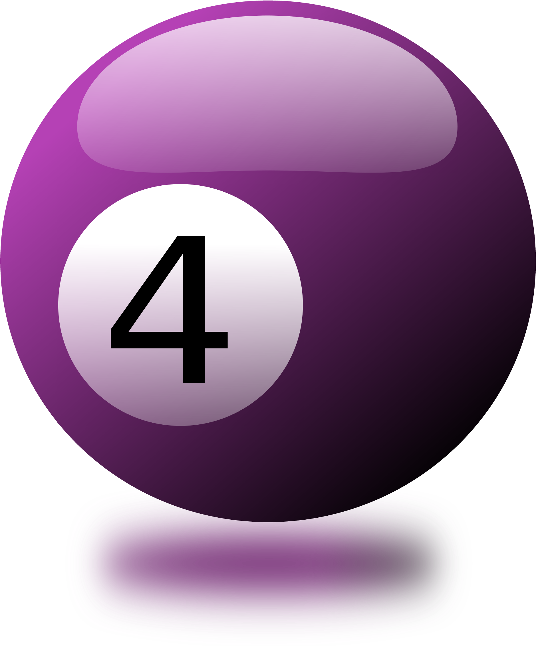 A Purple Billiard Ball With A Number On It