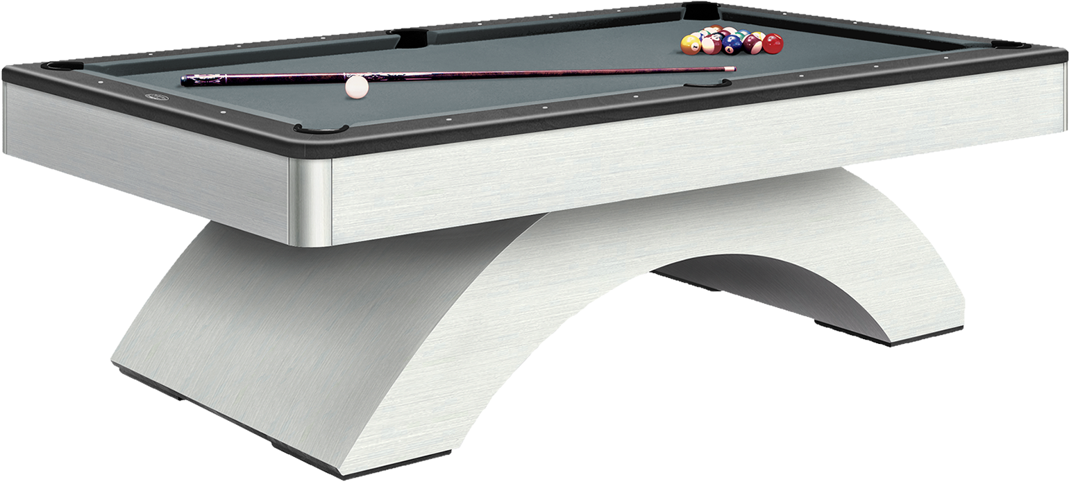 A Pool Table With Balls And A Stick On It