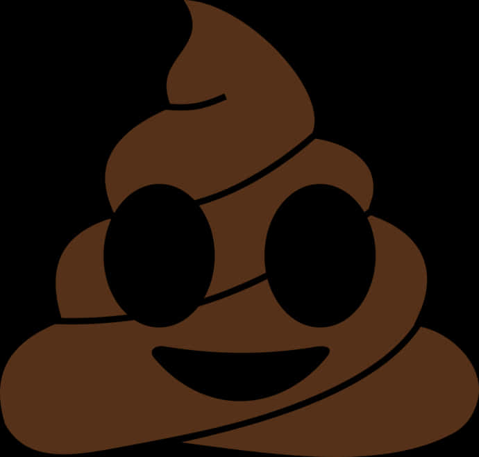 A Brown Poop With Black Background