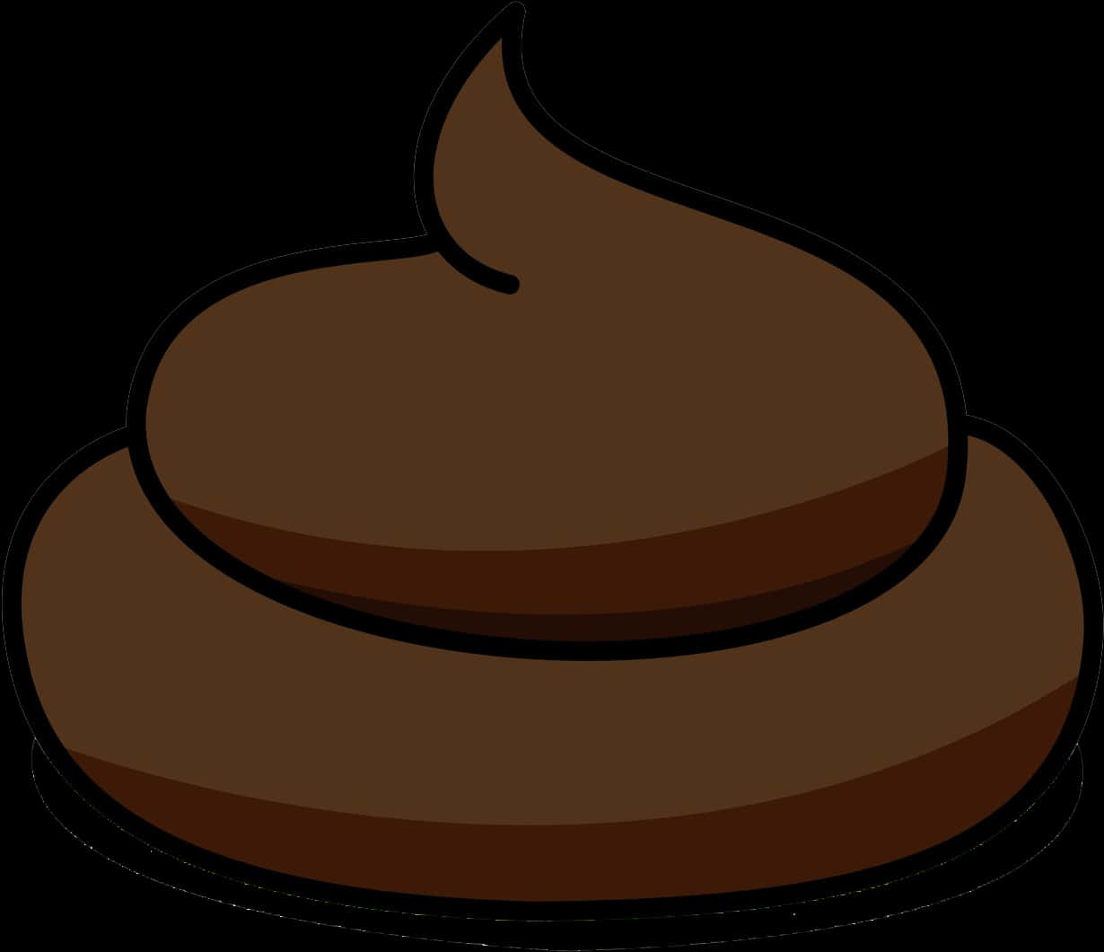 A Brown Poop On A Black Background