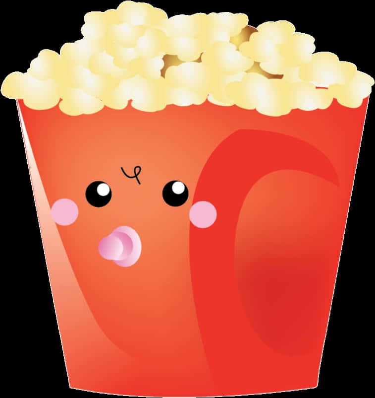A Cartoon Of A Popcorn Box