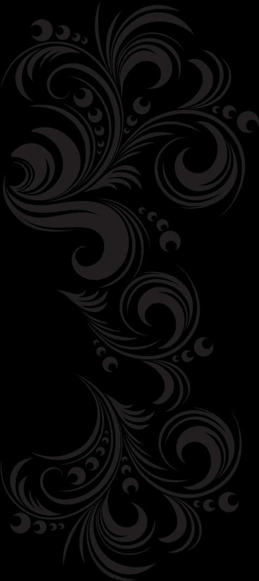 A Black And Grey Swirls And Circles