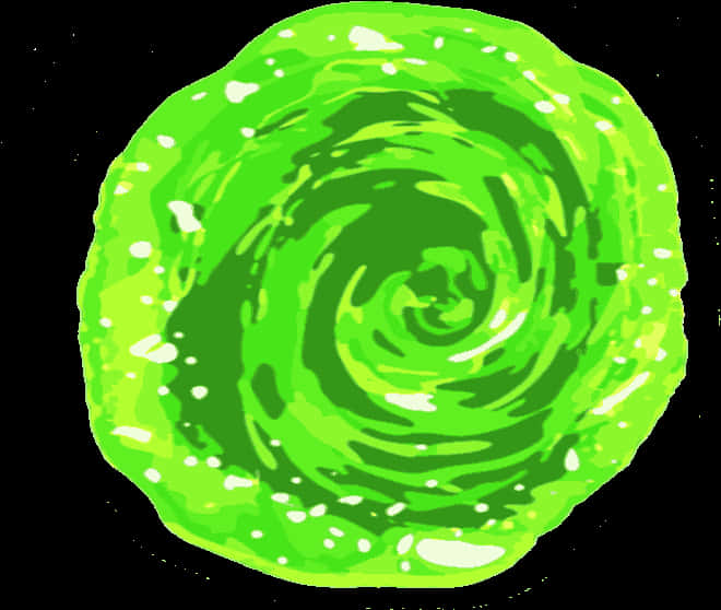 A Green Swirl Of Liquid