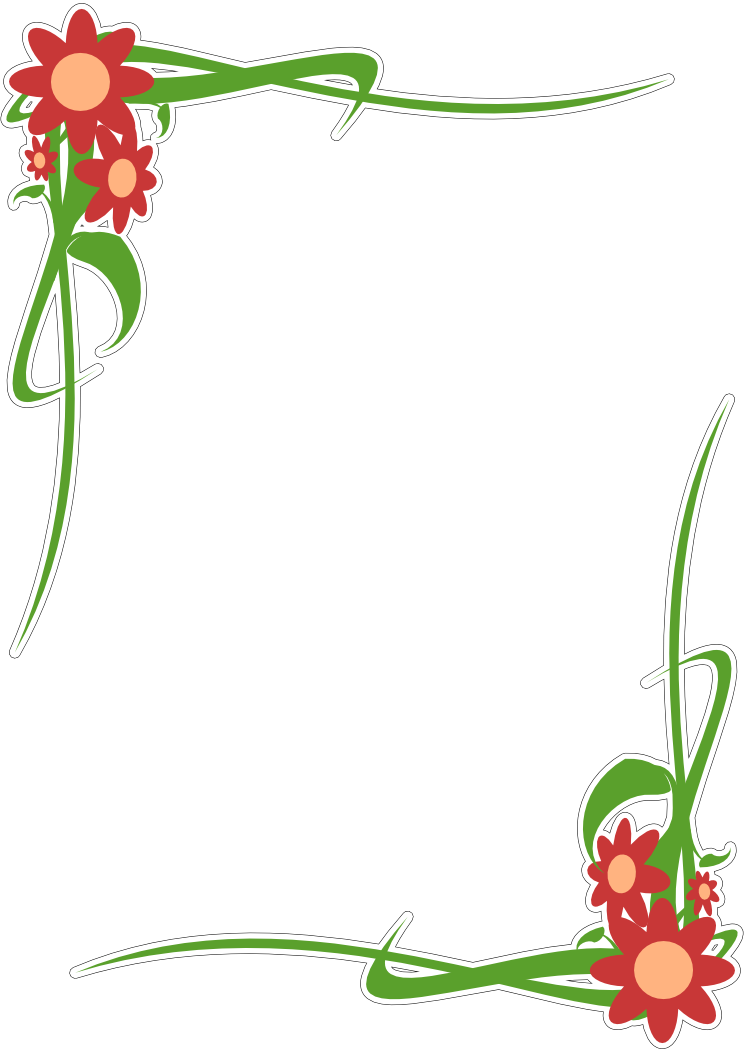 A Black Background With Red Flowers And Green Leaves