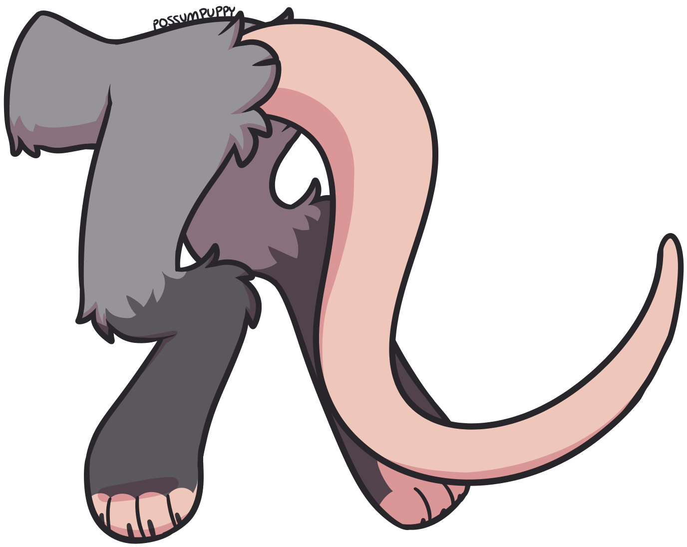 A Cartoon Animal With A Tail