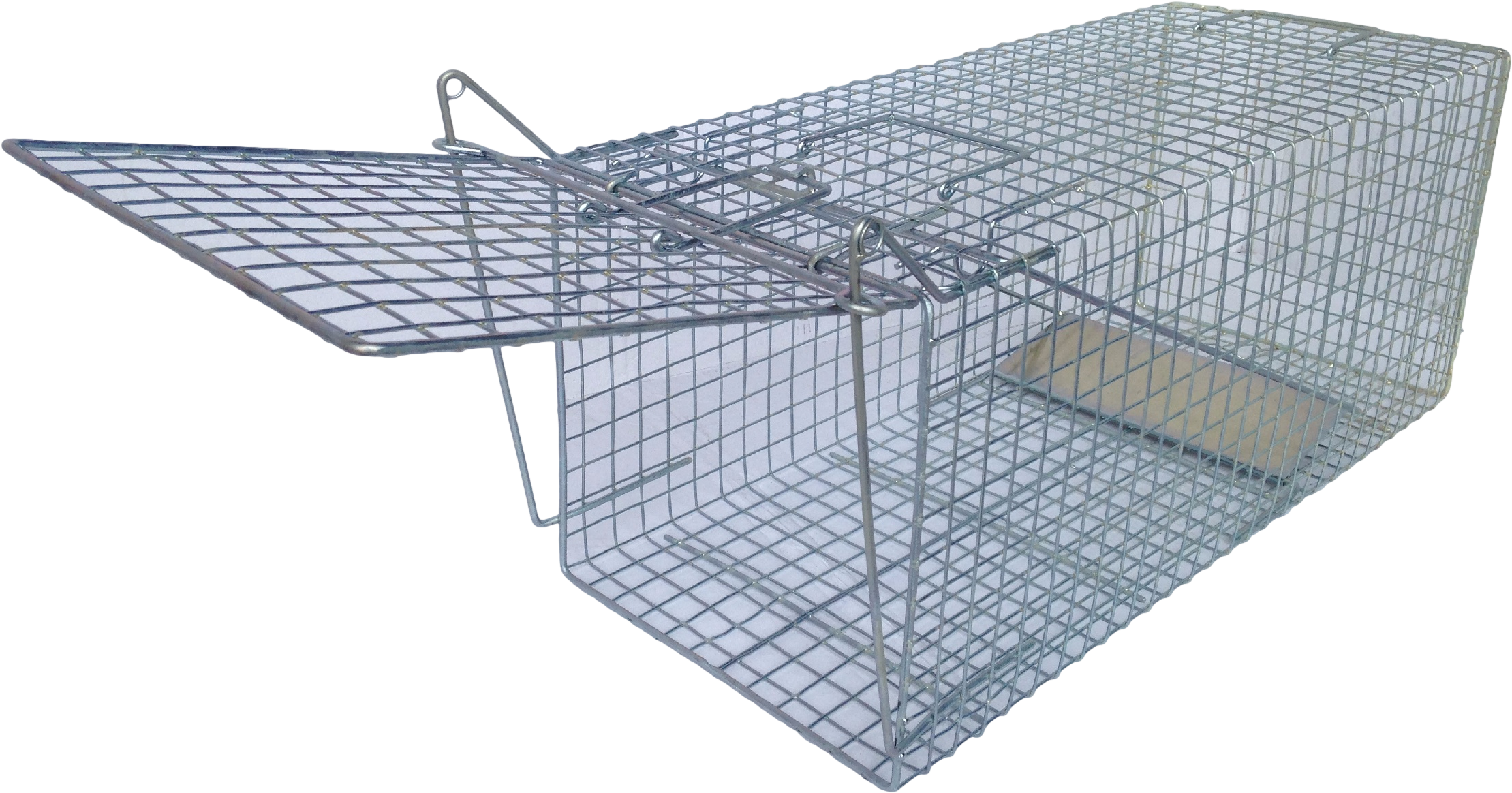 A Metal Cage With A Trap Door