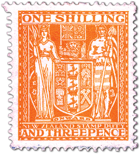 A Stamp With A Picture Of Two People
