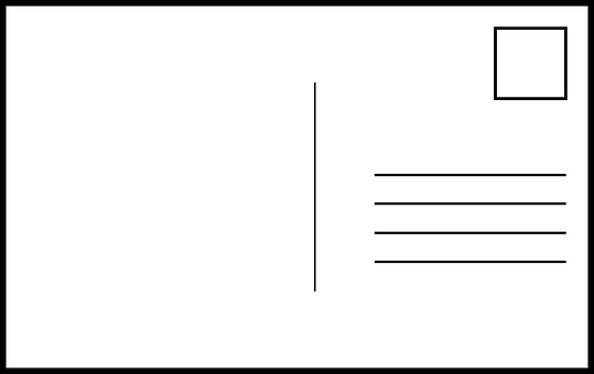 A Postcard With Lines And A Black Border