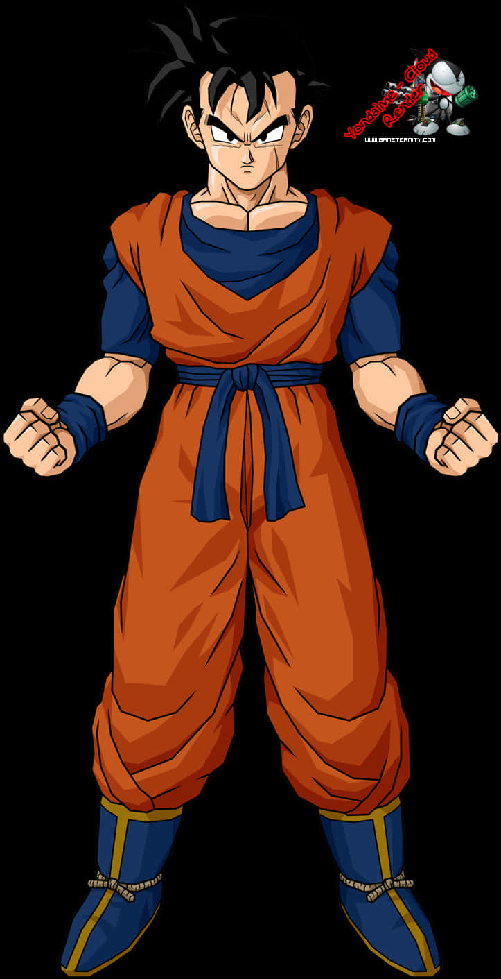 Cartoon Of A Man In An Orange Outfit