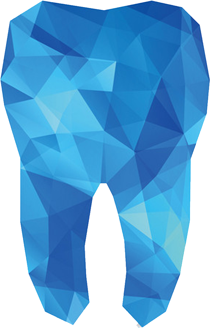 A Blue Polygonal Tooth
